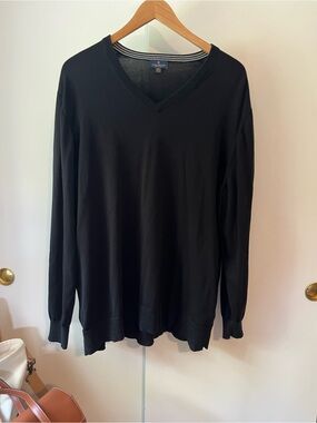Brooks Brothers Men’s Black V-Neck Sweater 3XLT